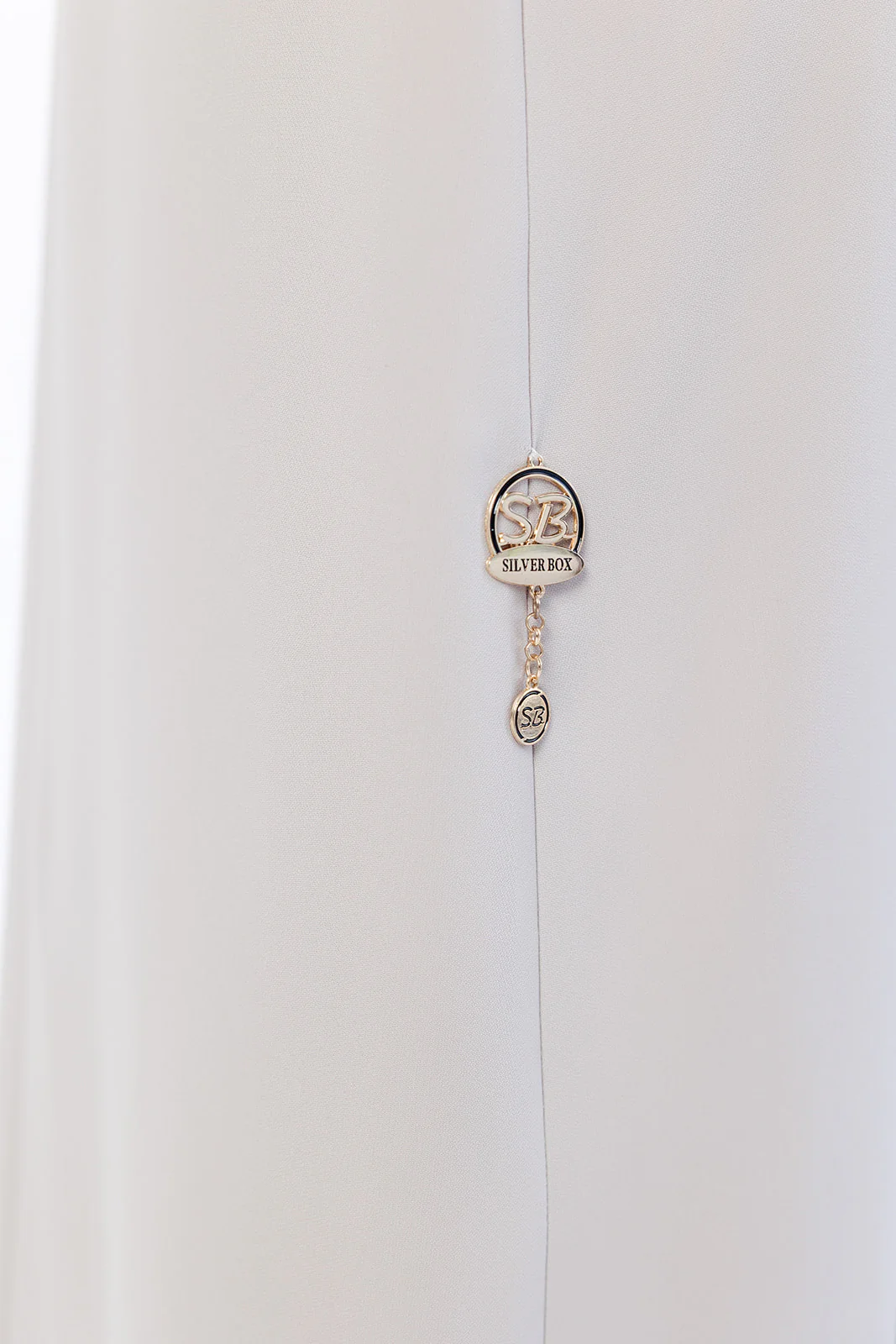 Beige Embroidered Collar and Cuffs Open Abaya - Image 4