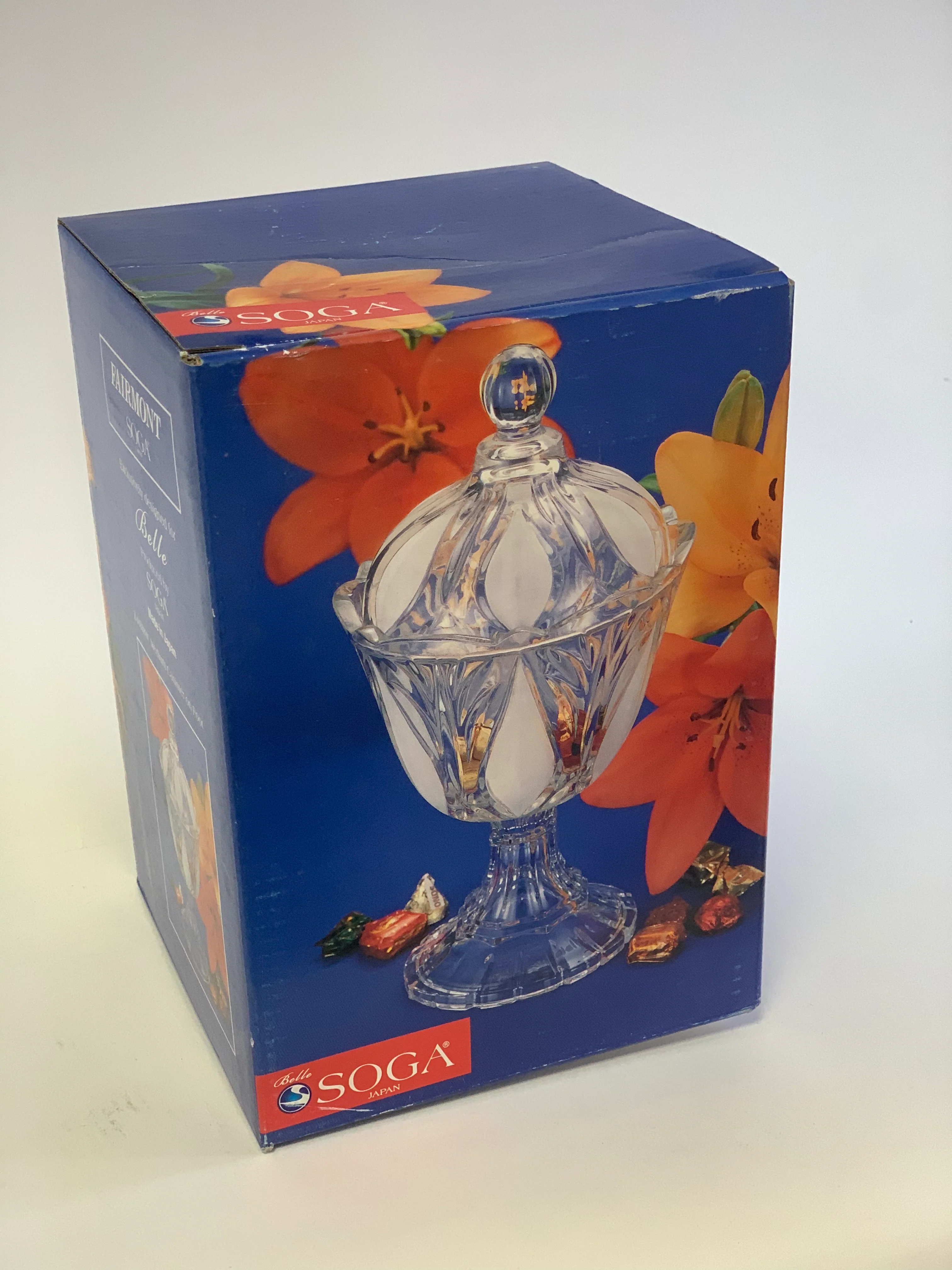 Red Decorated Footed Canister - Image 3